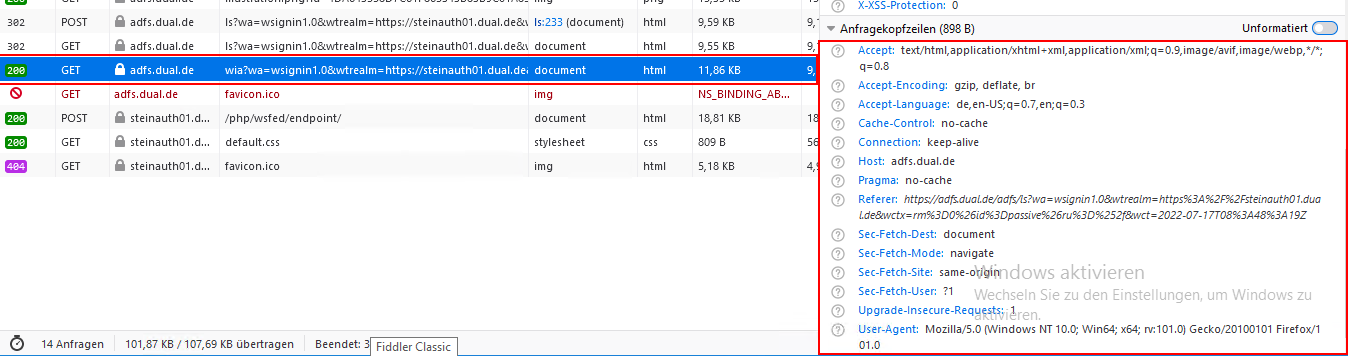 FireFox DevTools Missing Auth